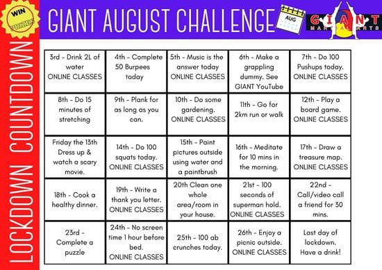 GIANT August Daily Challenge